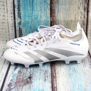 Men's Adidas Predator League FG MG Soccer Cleats SIZE 8.5 White Blue ID1327